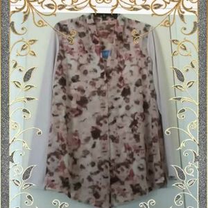 Simply Vera, Vera Wang 2 Piece Pink Blouse Size L